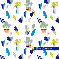 Cactus life. Botanical Illustration, Digital Illustration, and Fashion Design project by Yana Strunina - 02.12.2020