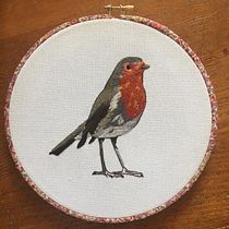 My project in Painting with Thread: Textile Illustration Techniques course. Embroider project by Prisca Brice - 02.16.2020