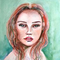 Mi Proyecto del curso: Retrato artístico en acuarela. Fine Arts, Painting, Watercolor Painting, and Portrait Drawing project by Tita Chuquisengo - 02.17.2020
