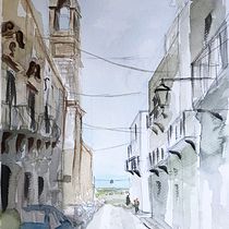 Mi Proyecto del curso: Paisajes urbanos en acuarela. Pintura em aquarela projeto de Daniela Calandra - 18.02.2020