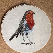 Mi Proyecto del curso: Pintar con hilo: técnicas de ilustración textil Angelica. Pintura em aquarela projeto de Angelica Salazar - 19.02.2020