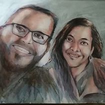 Mi Proyecto del curso: Retrato artístico en acuarela LA CITA. Portrait Drawing project by Juan Montalvo Alvarado - 02.19.2020