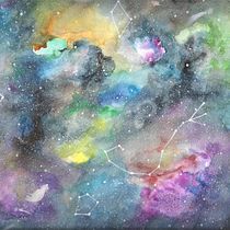 Proyecto final: Galaxia Scorpio. Un progetto di Pittura ad acquerello di Cessy Mayorga - 26.02.2020
