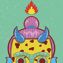 Oni-Tekuan. Ilustração tradicional projeto de Eduardo Camaz - 11.02.2020
