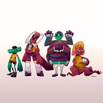 4 futbolistas monstruosos :  Fábrica de personajes ilustrados. Character Design project by Sebastian Garcia - 02.24.2020