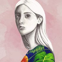 Mi Proyecto del curso: Retrato con lápiz, técnicas de color y Photoshop. Un progetto di Illustrazione digitale di Nancy Arreguin - 26.02.2020