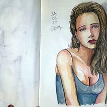 My project in  Watercolor Portrait Notebook course (MARZO 2020). Artistic Drawing project by Diego Zanin - 04.08.2020