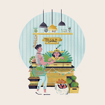 Ilustración digital con texturas en Photoshop. Un progetto di Illustrazione tradizionale di Agustina Corrado - 29.02.2020