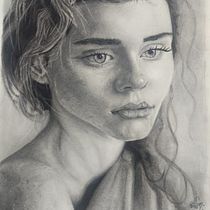 El horizonte del recuerdo.. Desenho, Desenho a lápis, Desenho artístico, Desenho de retrato, e Desenho realista projeto de Antonio AV - 01.03.2020