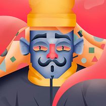 Mi Proyecto del curso: Ilustración geométrica con volumen. Traditional illustration project by Adrián Balastegui - 03.02.2020