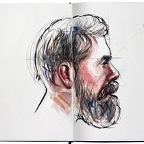 Mi Proyecto del curso: Cuaderno de retratos en acuarela. Fine Arts, Drawing, Artistic Drawing, Portrait Drawing, Realistic Drawing, and Watercolor Painting project by Carlos Rodríguez Casado - 03.06.2020