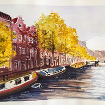 Mi Proyecto del curso: Paisajes urbanos en acuarela. Pintura em aquarela projeto de Marc Viñas - 06.03.2020