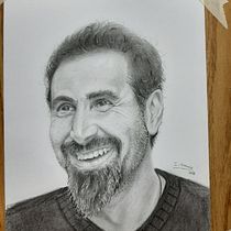 Serj Tankian, Mi Proyecto. Desenho a lápis projeto de Isaí Granados Cano - 06.03.2020