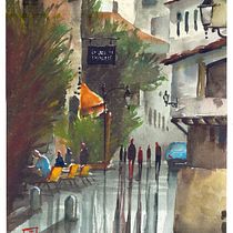 Meu projeto do curso: Paisagens urbanas em aquarela. Artes plásticas, e Pintura em aquarela projeto de Laz Muniz - 07.03.2020