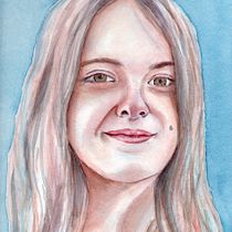 Mi Proyecto del curso: Retrato artístico en acuarela. Emma. Artistic Drawing, and Watercolor Painting project by Maria Perez - 03.08.2020