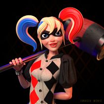 Harley Quinn del 2D al 3D  Ein Projekt aus dem Bereich 3D und 3-D-Modellierung von Ignacio Menic - 10.03.2020