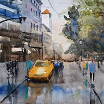 My project in Urban Landscapes in Watercolor course. Pintura em aquarela projeto de martina_simon - 18.03.2020