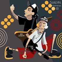 Mi Proyecto del curso: Ilustración de caricaturas vectoriales de la banda de rock Sueño de Pescado. Projekt z dziedziny Kreat, wność,  R, sunek,  Projektowanie plakatów, Grafika ed, torska, Trad, c, jna ilustracja, Ilustracja c, frowa i Grafika wektorowa użytkownika Luis Nicolás Sanabria - 15.03.2020