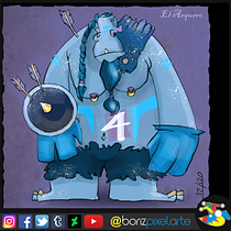 "Los 5 Futbolistas Vikingos Polares" - Mi Proyecto del curso: Fábrica de personajes ilustrados. Traditional illustration, and Digital Illustration project by Boris Zarate - 04.17.2020