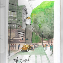 Mi Proyecto del curso: Paisajes urbanos en acuarela. Animação, Animação 2D, Design de personagens e Ilustração tradicional projeto de hecalfo57 - 18.03.2020
