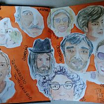 Mi Proyecto del curso: Cuaderno de retratos en acuarela. Fine Arts, Drawing, Portrait Drawing, Traditional illustration, and Lettering project by Maria Eugenia Díaz Naya - 04.28.2020