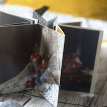 My project in Artisanal Binding without Seams course. Bookbinding project by Inbal Weisman - 03.20.2020