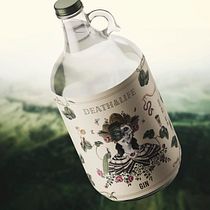 DEATH&LIFE Gin label design. Colagem, Design, Ilustração digital, Design gráfico, Ilustração tradicional, e Packaging projeto de Yana Strunina - 19.03.2020