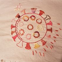 Stitch sampler coronavirus. Un projet de Broderie de lucettehindin - 21.03.2020
