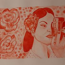 La fotógrafa. Ilustração tradicional projeto de Cristina Gonzalez Careta - 22.03.2020