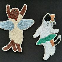 Maga y Shanti. Mi Proyecto del curso: Ilustración de personajes con hilo y aguja. Projekt z dziedziny  Haft, Trad, c i jna ilustracja użytkownika Isabel Uribe Moya - 23.03.2020