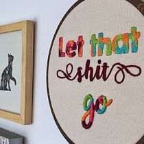 Mi Proyecto del curso: Letras bordadas: el hilo como herramienta gráfica. Embroider project by Diana Gordillo IG: @corazonada.dg - 03.24.2020