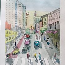 Mi Proyecto del curso: Paisajes urbanos en acuarela. Een project van  Urban art y Aquarelschilderen van Elena Terrón - 31.03.2020