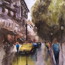 Mi Proyecto del curso: Paisajes urbanos en acuarela. Arte urbana projeto de Paula Juan - 25.03.2020