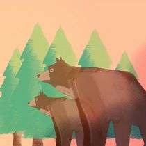 oso pardo. Ilustração digital projeto de catalina martinez - 27.03.2020