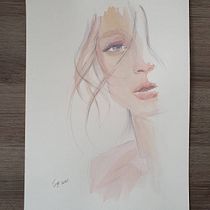 Meu projeto do curso: Retrato artístico em aquarela. Un progetto di Pittura ad acquerello di carolinesze - 28.03.2020