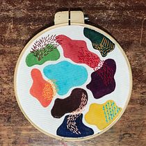 Meu projeto do curso: Técnicas básicas de bordado e aquarela. Un progetto di Ricamo, Pittura ad acquerello e Fiber Art di Gabriella Kuima - 29.03.2020