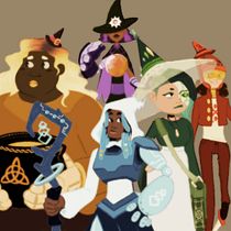 Las Cinco Brujas Biónicas. Character Design, Digital Illustration, and Traditional illustration project by Von Muren - 03.29.2020