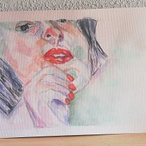 Mi Proyecto del curso: Retrato artístico en acuarela. Un progetto di Disegno di ritratti di Teresa Platas - 30.03.2020