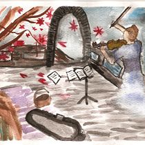 Mi Proyecto del curso: Ilustración en acuarela con influencia japonesa. Un proyecto de Pintura a la acuarela de sanchezcalvillomariana - 13.04.2020
