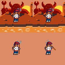 Mi Proyecto del curso: Animación de personajes en pixel art para videojuegos  Ein Projekt aus dem Bereich 2-D-Animation, Animation von Figuren, Videospielentwicklung und Pixel Art von Gemel Aixut - 31.03.2020