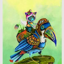 AeroTUK. Un progetto di Belle arti, Direzione artistica, Illustrazione tradizionale, Illustrazione infantile e Pittura acrilica di Camilo Ducuara Gordillo - 31.03.2020