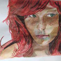 Mi Proyecto del curso: Retrato artístico en acuarela. Un progetto di Pittura ad acquerello di chiiniwiia - 31.03.2020