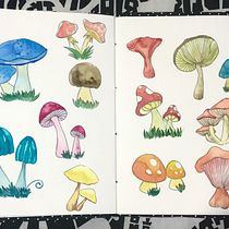 Meu projeto do curso: Técnicas de ilustração para desbloquear sua criatividade. Fine Arts, Design, Traditional illustration, Painting, Creativit, Creating with Kids, and Sketchbook project by Renata Nogueira - 03.30.2020