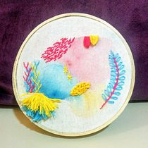 Mi Proyecto del curso: Técnicas básicas de bordado y acuarela. Embroider, Creativit, Painting, and Watercolor Painting project by contrerasnatalia12 - 05.09.2020