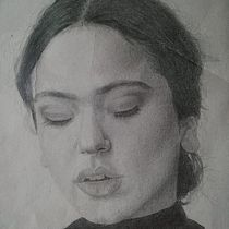 Mi Proyecto del curso: Retrato realista con lápiz de grafito. Desenho realista projeto de ncadeb - 01.04.2020