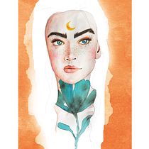 Mi Proyecto del curso: Retrato ilustrado en acuarela. Un proyecto de Dibujo artístico de andreadelval - 06.08.2020