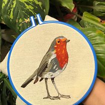 Mi Proyecto del curso: Pintar con hilo: técnicas de ilustración textil. Ilustração tradicional, e Bordado projeto de Daniela Delgado Esparza - 14.07.2020
