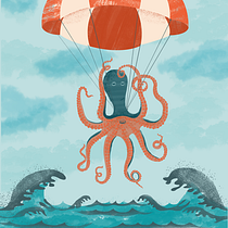 My OCTUPUS project in Digital Illustration with Textures in Photoshop course. Un progetto di Illustrazione tradizionale di Catalina Navarrete Guzmán - 03.04.2020