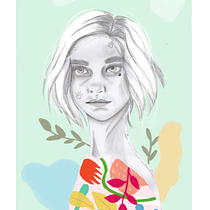 Mi Proyecto del curso: Retrato con lápiz, técnicas de color y Photoshop. Projekt z dziedziny  użytkownika Tais Monique - 03.04.2020