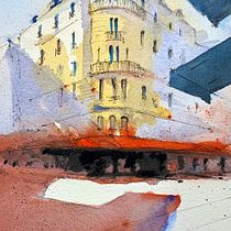 My project in Architectural Sketching with Watercolor and Ink course. Watercolor Painting project by Gustavo Revelles - 04.03.2020